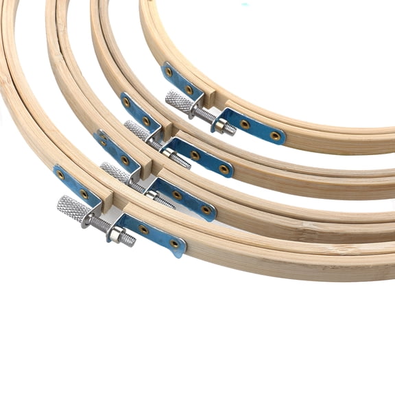 SOPOTUTU 4-Pack Natural Beige Embroidery Hoops for Needlework, Sewing, Craft Frames, Projects and Cross