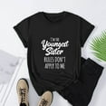 thumbnail image 5 of Fesfesfes Womens Basic Tops Women's Spring And Summer Casual Daily Round Neck Sisters Print Graphic T-Shirt Short Sleeve Tops Women Clothing 2XL(US:12), 5 of 8