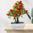 thumbnail image 4 of Tainini Artificial Pot Flowers Small Fake Plants with Pot Mini Potted Plants for House Office Tabletop Decor,9in, 4 of 6
