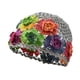 thumbnail image 3 of Gorro de crochet para mujer, transpirable, elegante, informal, ideal para fiestas, vacaciones y viajes. Gris, 3 of 9
