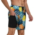 thumbnail image 3 of Goofa Sunflowers Printed Men's Swim Trunks Board Shorts Quick Dry Mens Swimming Trunks with Compression Liner,Breathable Fit Hawaii Beach Shorts-3X-Large, 3 of 9