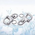 thumbnail image 4 of 316 Stainless Steel Swivel Eye Snap Shackle Quick Release Boat Anchor Chain Eye Shackle, 70mm Length--, 4 of 4
