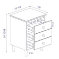 thumbnail image 2 of Mid-Century Solid Wood 3-Drawer Bedroom Nightstand in Caramel (Set of 2), 2 of 10