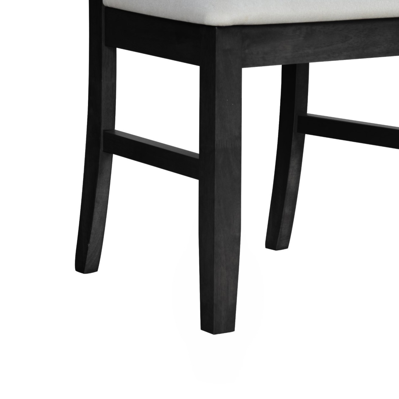Home Design Oden Dining Chair (Set of 4), Black/Gray, X-back design, Padded seat, Upholstered in soft gray fabric, Comfortable seating, Rustic-modern style