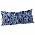 thumbnail image 2 of Vintage Wave Lines Body Pillow Covers 20"x60", Classic Minimalist Striped Navy Blue Soft Brushed Microfiber Breathable Throw Pillow Covers, Pillowcase with Zipper for Couch Sofa Bedroom Living Room, 2 of 9