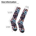 thumbnail image 2 of Fotbe Flowers ad Butterflies Calcetas Divertidas Estampadas para Hombre y Mujer, Calcetas de Algodón hasta la Rodilla para Caminar, Correr, Enfermería y Embarazo, 2 of 6