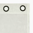 thumbnail image 4 of Archaeo Slub Textured Linen Blend Black Grommet Top Curtain, 52"x84", Ivory, 4 of 8