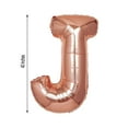 thumbnail image 3 of BalsaCircle 40" Rose Gold Letter J Mylar Foil Plain Balloon Wedding Event Birthday Party, 3 of 4