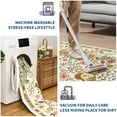thumbnail image 7 of FairOnly 8'x10'Pastoral Machine Washable Rug Modern Farmhouse Non Slip Low Pile Carpet for Kitchens Living Rooms & High-Traffic Spaces,Beige, 7 of 7