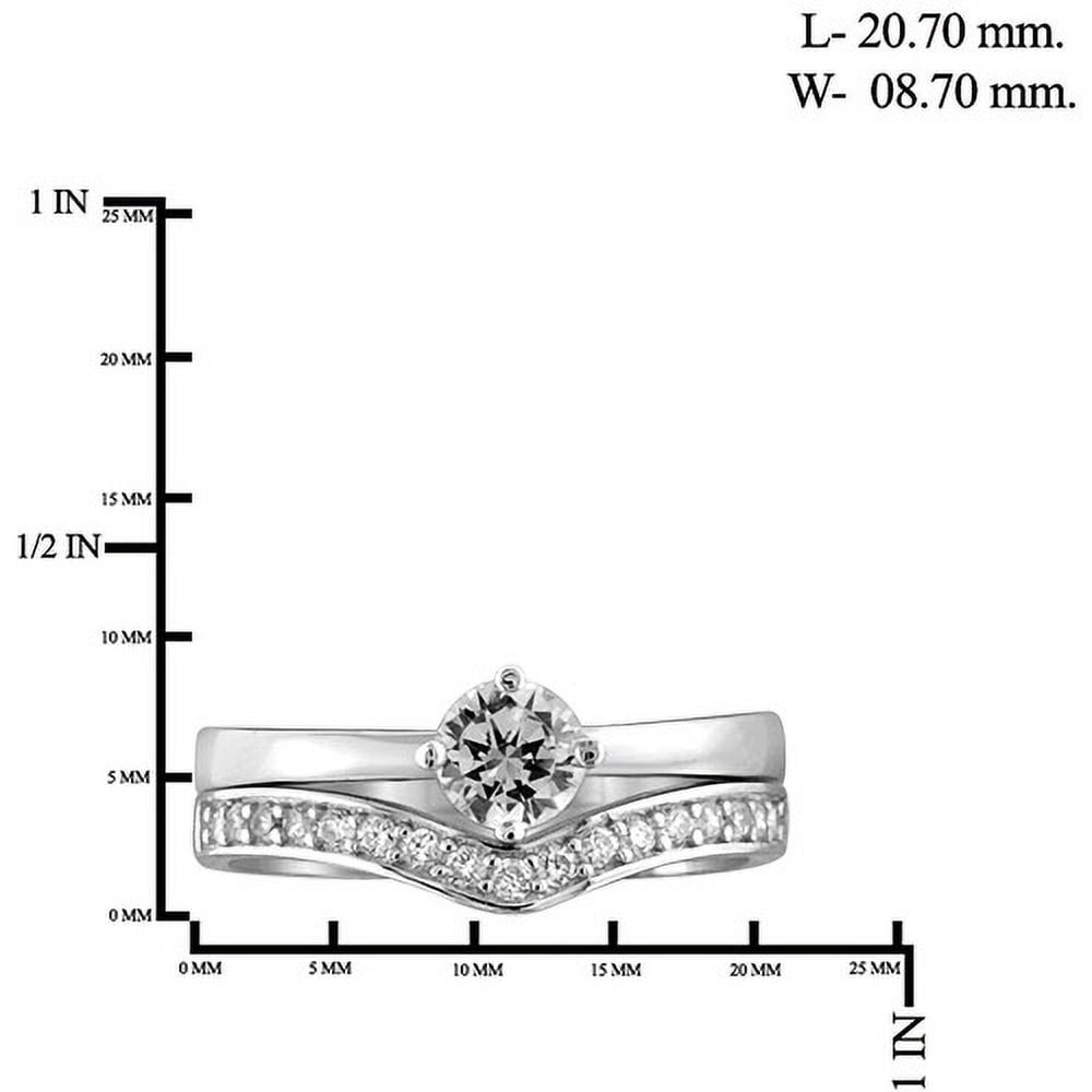 Diamonice 0.925 Sterling Silver 1.30 Carat White Cubic Zirconia Ring for Women | Cubic Zirconias for Everyday Womens Wear