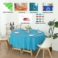 thumbnail image 2 of (4 Packs) Turquoise Premium Round Heavy-Duty Plastic Table Covers ( Reusable), 2 of 6