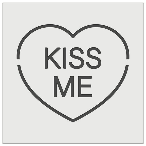 Kiss Me Conversation Heart Love Valentine's Day DIY Cookie Wall Craft Stencil - 5.5 Inch