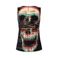 thumbnail image 3 of Rocae Glitch Screaming Skull for Women's Workout Tank Top Lightweight Sleeveless Fit Tops- Moisture-Wicking, BreathableSmall, 3 of 9
