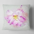 thumbnail image 2 of Designart Watercolor Pink Rose Illustration - Floral Throw Pillow - 18x18, 2 of 5