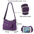 thumbnail image 5 of BadPiggies Women's Waterproof Nylon Crossbody Bag Multi-Pocket Shoulder Bag Travel Purse and Handbag (Black), 5 of 10