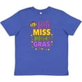 thumbnail image 3 of Inktastic Little Miss Mardi Gras with Crown and Dots Youth T-Shirt, 3 of 5