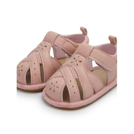 

HOTWINTER Infant Baby Boys Girls Summer Sandals Closed-Toe Non Slip Beach Sandals Toddler First Walker Crib Shoes