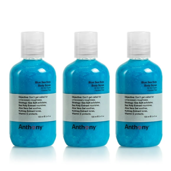 Anthony Blue Sea Kelp Body Scrub 3.4 oz (Pack of 3)