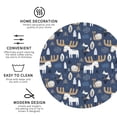 thumbnail image 3 of Lsque Forest Elk Pattern 4" Drink Coasters Set of 4, PVC Leather Absorbent Coasters, Table Coaster Set Decorative Coffee Cup Coasters Housewarming Gift -Round Shape, 3 of 6