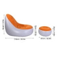 thumbnail image 6 of Inflatable Lounge With Footstool Blow Up Couch Inflatable Lounge With Foot Stool PVC Flocking Water Proof Folding Blow Up Couch Inflatable Sofa Chair For Home Camping Orange, 6 of 6