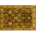 thumbnail image 1 of Ahgly Company Machine Washable Indoor Rectangle Oriental Yellow Traditional Area Rugs, 5' x 7', 1 of 4