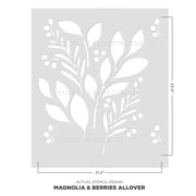 Magnolia & Berries Wall Stencil