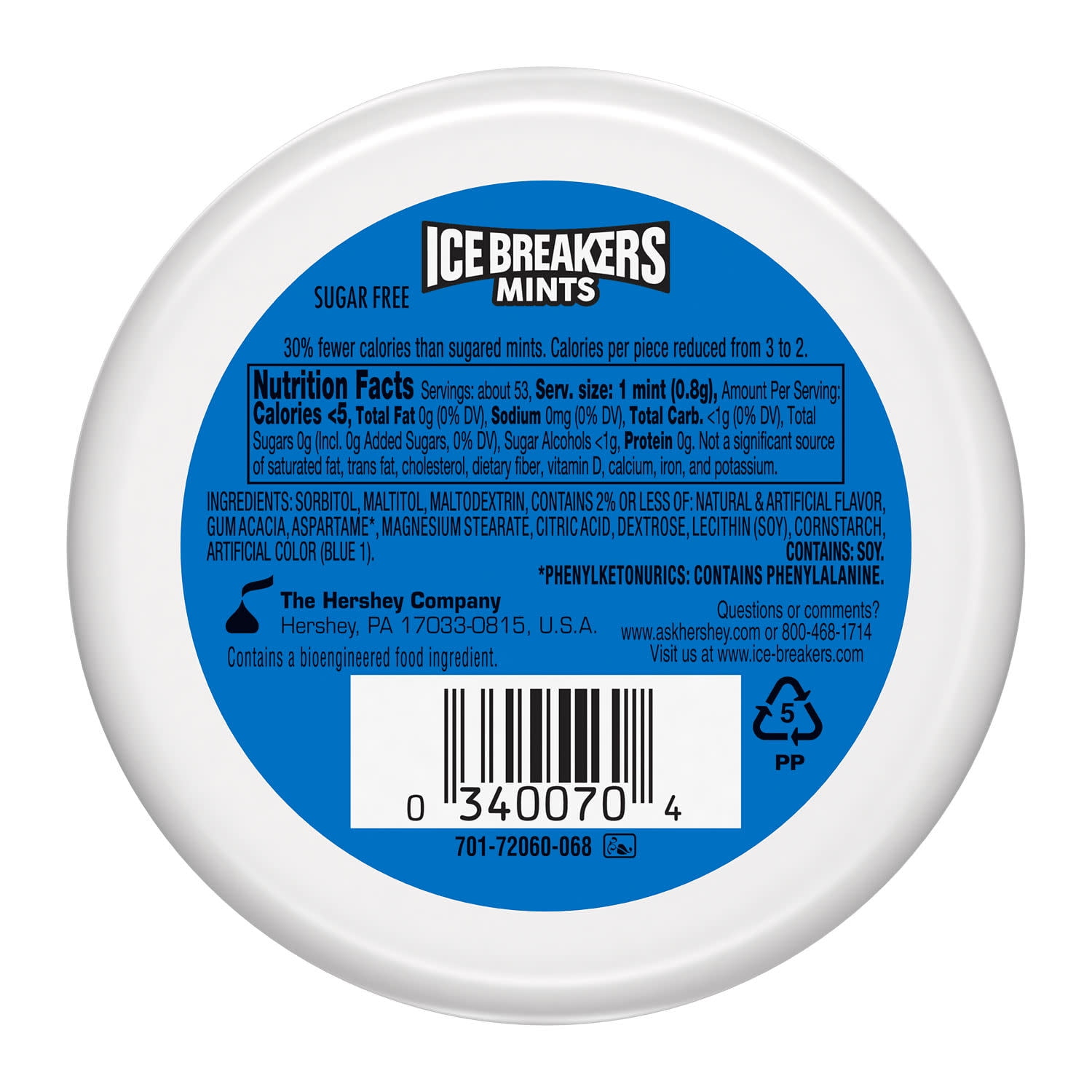 (2 pack) Ice Breakers Cool Mint Sugar Free Mints, Tin 1.5 oz