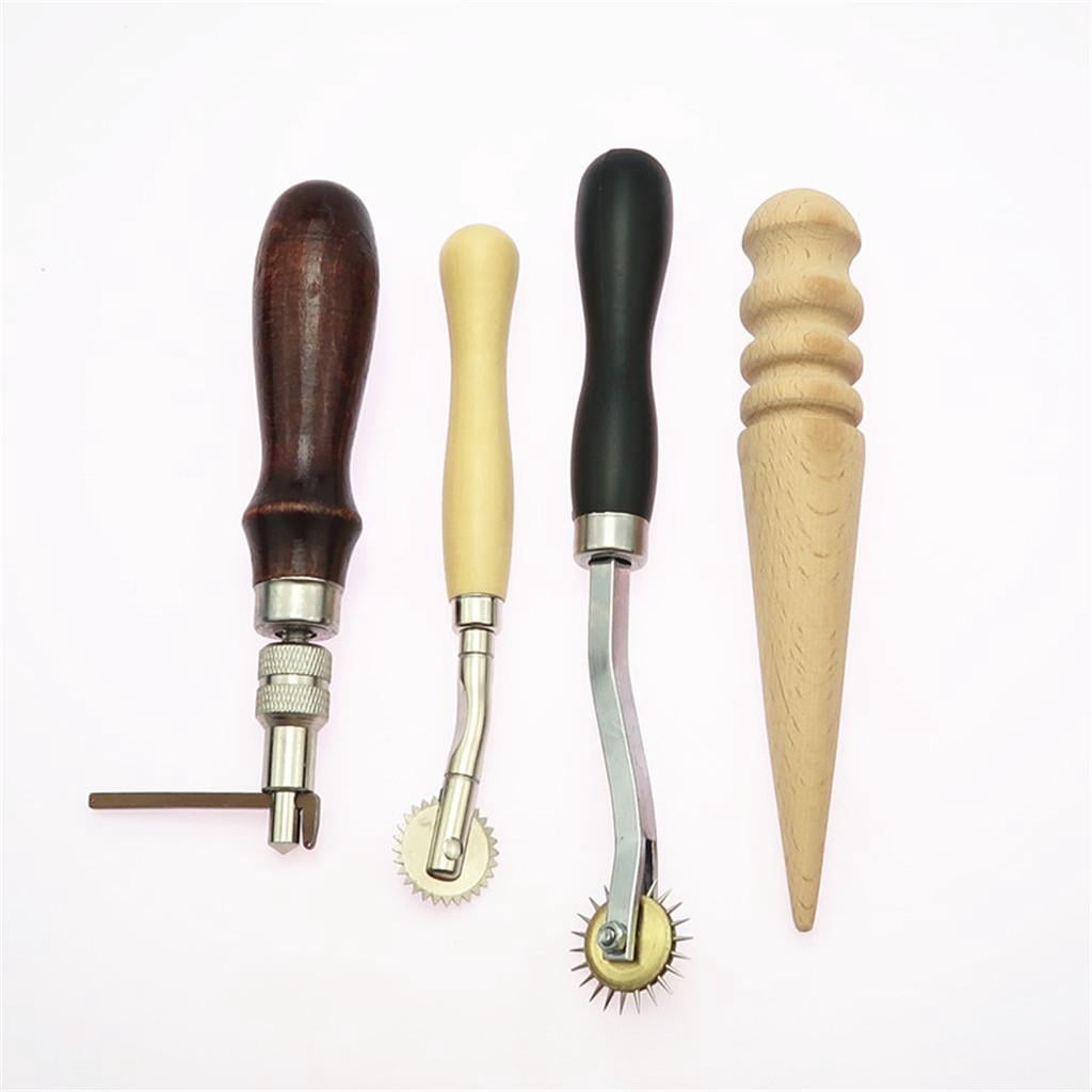 HILABEE 31x Leather Craft Sewing Tools Leather Hand Tools Kit Leathercraft Set for LeatherWorking Sewing Saddle Groover DIY Leather Drilling Grinding Tool