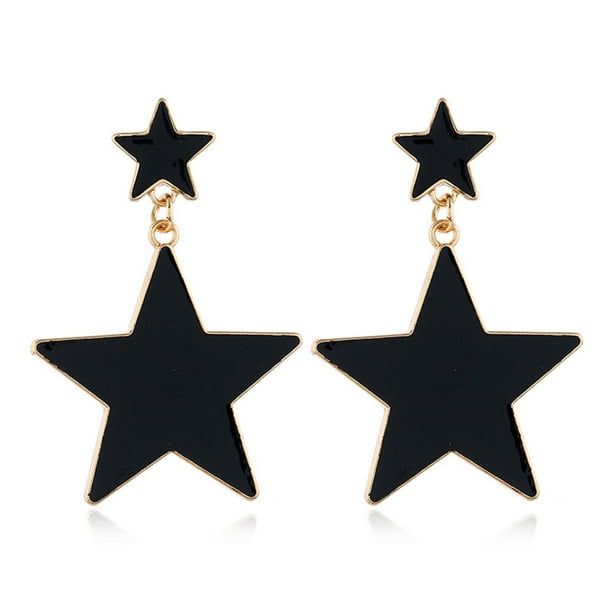 Sonducket Pendientes de gota de estrella con abalorio de 2 uds., joyería para mujer, colgante grande, declaración geométrica divertida, Type4 NO4