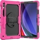 thumbnail image 1 of Funda para Samsung Galaxy Tab S10 Plus 12.4 pulgadas 2024/S9 FE Plus/S9 Plus 2023, funda protectora resistente a prueba de golpes con protector de pantalla, soporte giratorio de 360°, correa de mano, 1 of 9