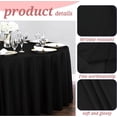 thumbnail image 3 of WYZZHY 6 Pack Round Tablecloth White Table Cloths 90 Inch Polyester Round Table Cloth White TableClothes Round 90 inch Washable Fabric Table Covers for Wedding Party Dining Banquet, 3 of 7