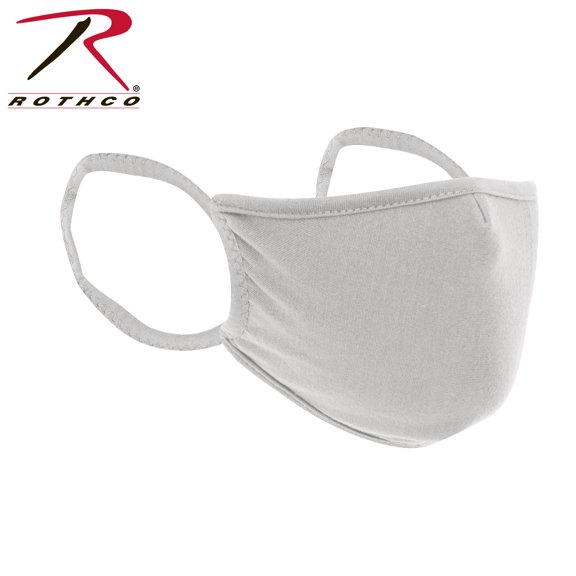 Rothco Reusable 3-Layer Face Mask, White, L / XL