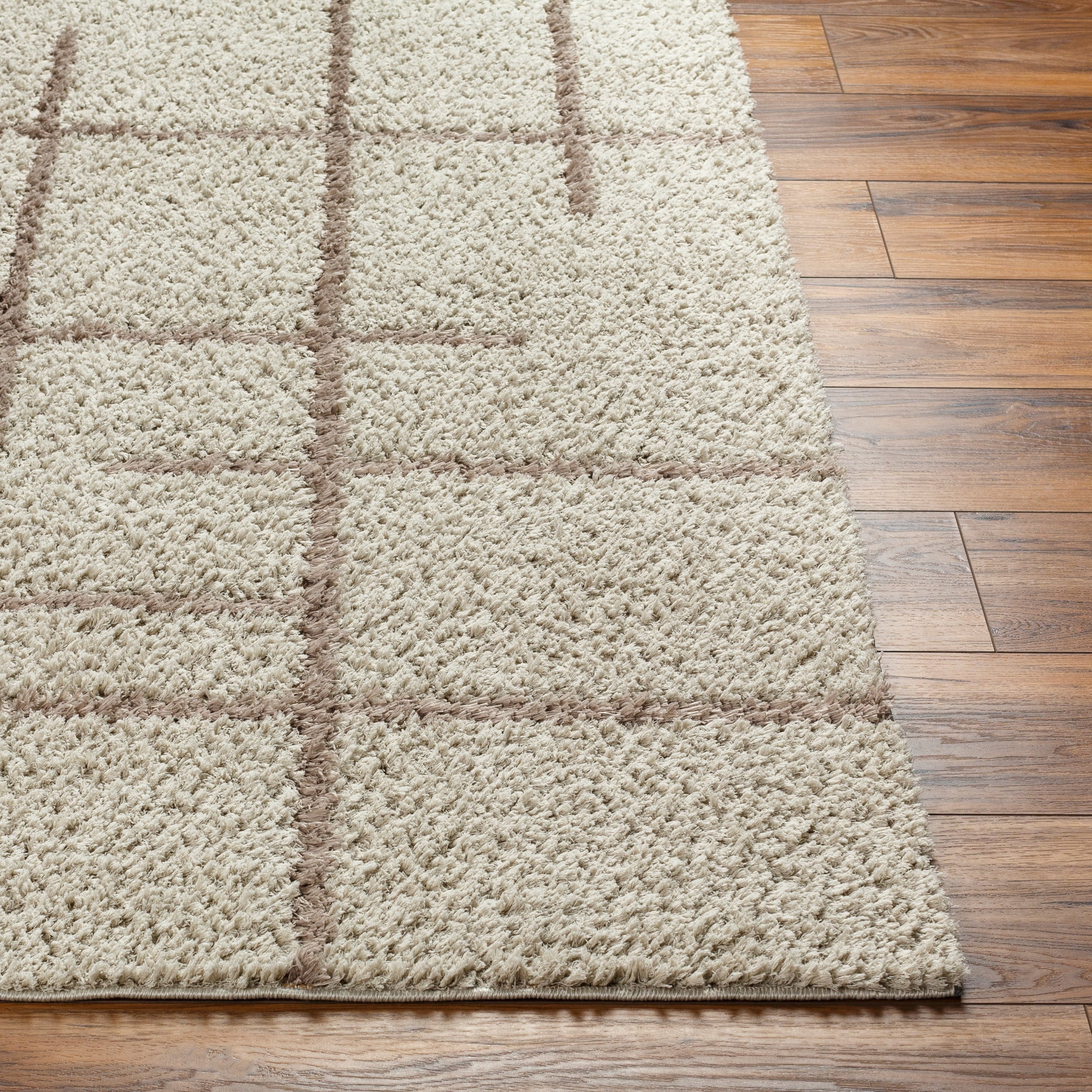 Artistic Wavers Maryland Shag Area Rug, 5'3" x 7', Taupe/Brown