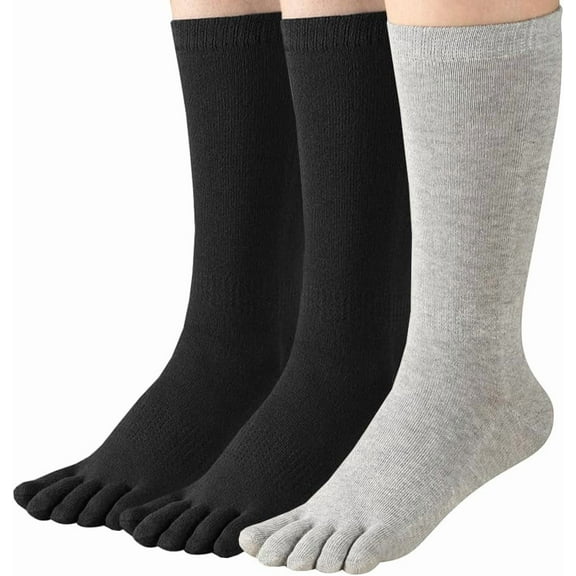 3 Pairs Ladies Toe Socks High Density Knitted Cotton Sports Running Five Finger Socks