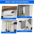 thumbnail image 4 of Paper Towel Holder Under Cabinet, Self-Adhesive,No Drilling, Stainless Steel, Wall-Mounted for Kitchen and Bathroom, Easy Install, Durable, Space-Saving, Ideal for Home, RV (Black, 1 Pack), 4 of 14