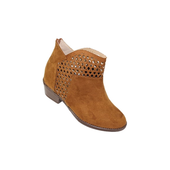 BOTIN CASUAL VESTIR LEON NIÑA MELLE CAFE GAMUZA 4001 LEON 4001p
