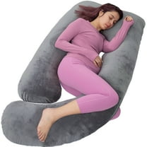 Awesling 60inch Pregnancy Pillows for Sleeping, Maternity Pillow with Velvet Cover (Gray)