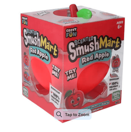 SmushMart Jumbo Squishy Apple-Slow-Rising Squishy Figure, Bread - Stress Relief Squeeze Ball