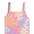 thumbnail image 3 of Wonder Nation Girls Textured Woven Cotton Top and Shorts Outfit Set, 2-Piece, Sizes 4-10, 3 of 3
