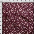 thumbnail image 4 of oneOone Cotton Cambric Maroon Fabric Florals Sewing Material Print Fabric By The Yard 56 Inch Wide, 4 of 6