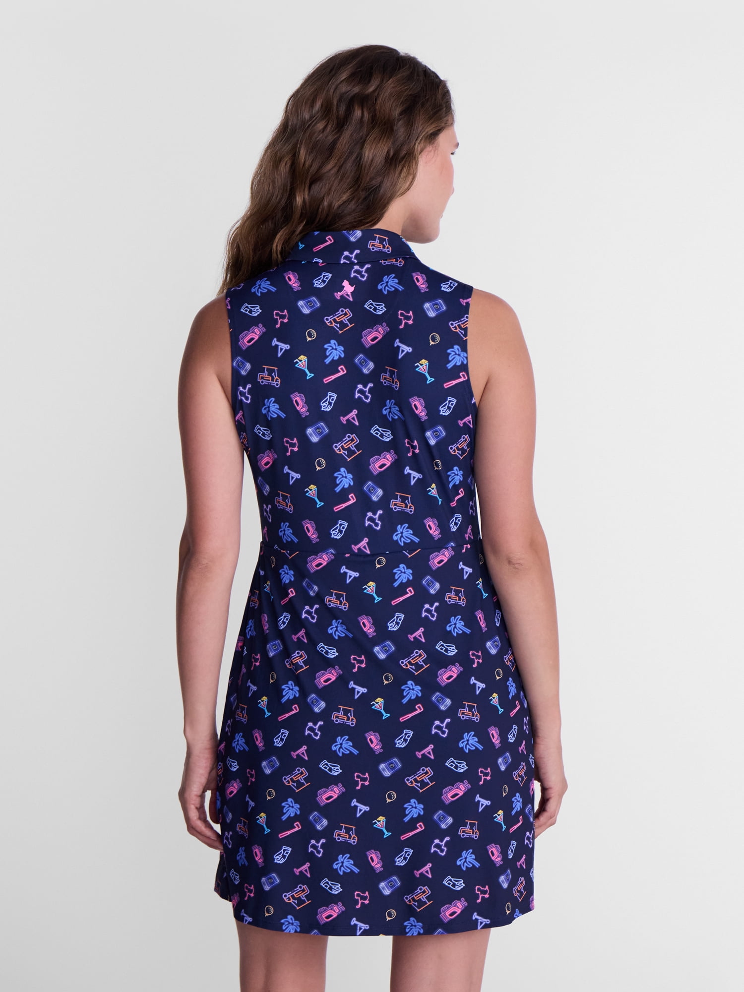 Birdie Bound Women's Sleeveless Golf Polo Dress with Shorts Liner, Sizes XS-XXXL