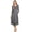 Charcoal, variant on Women's Relaxed Fit 3/4 Sleeve Round Neck Jersey Knit A-Line Solid Maxi Dress