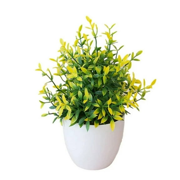 Small Fake Plants Artificial Greenery Plants in Pots for Home Bedroom Bathroom Farmhouse Kitchen Decor Indoor(Yellow,1Pc)