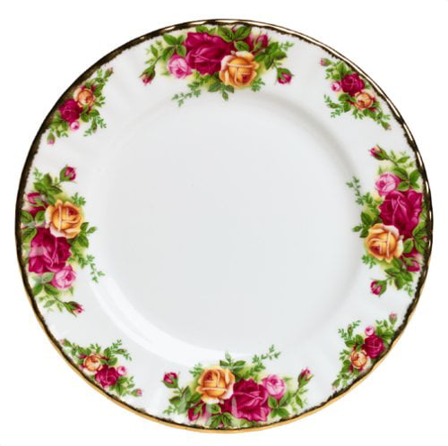 One Royal Albert Old Country Roses Salad Plate 8" Gold Trim Pre-owned 