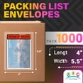 thumbnail image 2 of Packing List Enclosed Pouches 4 x 5.5 Inch. 1000 Pack Clear, Red & Black 2 Mil Polyethylene Packing Slip Envelope Pouches. Self Seal Packing List Envelopes. Packing List Invoice Enclosed Envelopes, 2 of 7