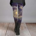 thumbnail image 6 of Endives Women's Legging High Waisted Milky Way Print Stretchy Yoga Legging Workout Pants Casual Daily Wear Purple, 6 of 7