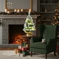 thumbnail image 4 of YOHAVEN Tabletop Christmas Tree with LED Light String 17" Artificial Cedar, Mini Xmas Tree Holiday Decorations for Desk Window Fireplace Dining Table Indoor Party Decor, 4 of 6