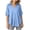 02# Sky Blue, variant on Women's Linen Tops Ihhxva Plus Size Cotton V-Neck Blouse Top Oversized Lace Trim Shirt Casual Flowy Summer Beach Tunic L-4XL