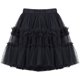 thumbnail image 1 of Gibobby faldas para mujer invierno Niños pequeños bebés niñas primavera verano faldas de tul con volantes sólidos faldas de princesa(Negro， 13-14 Años), 1 of 2