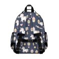 thumbnail image 2 of Unicorn and Cupcake Blue Pattern Backpack for School, Cute School Bag with Adjustable Shoulder Straps and Padded Back, 15.25"x11.5"x5.25", 2 of 3